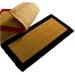 Paillasson brosse 80x40 bordure rouge marron semelle PVC ou EXTRA TISSEE